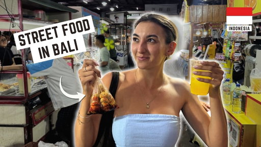Trying Indonesian Street Food in Bali, Indonesia 🇮🇩  Pasar Badung
