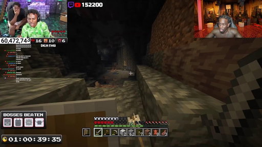 MINECRAFT HARDCORE ALL BOSSES DAY 2 🍄🔨🧟‍♂️ft. KaiCenat (Part 2)