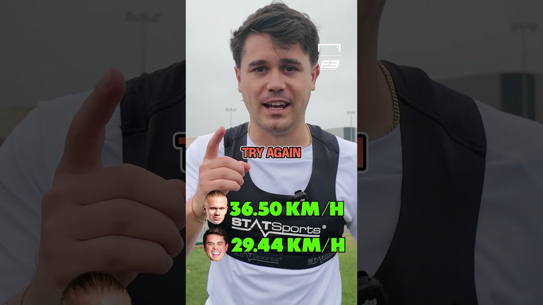 WE TRIED TO BEAT ERLING HAALAND'S TOP SPEED! 🤯  #football #shorts #soccer