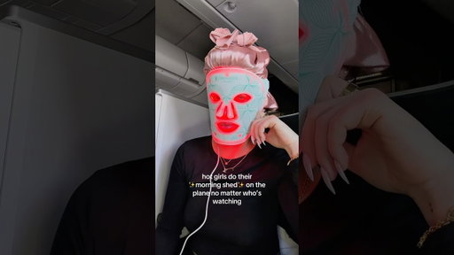the amount of stares but the glow is worth it 😋✈️ #skincaretiktok #morningshed #morningskincare