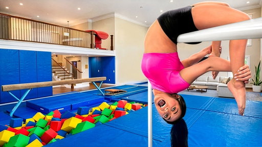I Built a Gymnastics Gym in my House!