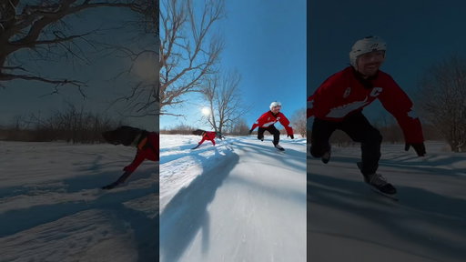 Who’s walking who 🤔❄️🐾 #iceskating #robworling14 #winter #canada