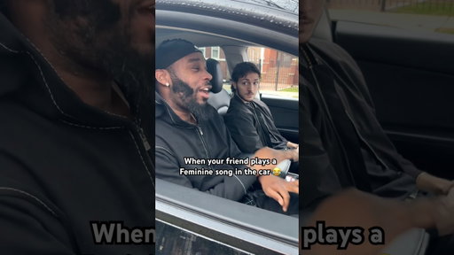 When Your Friend Plays a Feminine Song In The Car 😂 #shorts #comedy