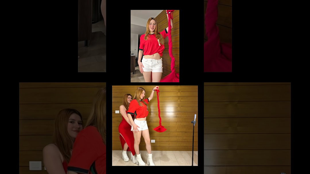 Resultado del vestido sin cortes, detrás de cámaras de gemelas #behindthescenes #Transition #Twins