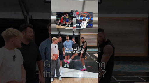 Game winning DUNK or THREE? 👀 #shorts