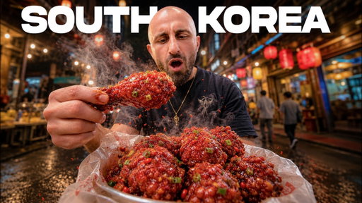 Street Food and The ULTIMATE SPICY Chicken Challenge with Korean Zombie