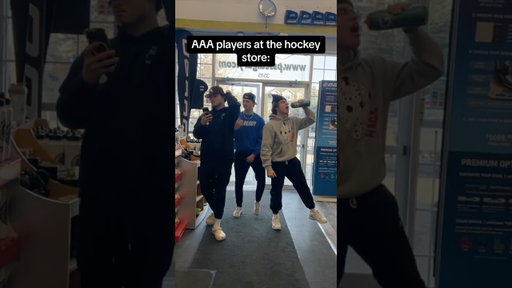 AAA hockey players at the hockey store 😂 #hockey #hockeyplayers #funny