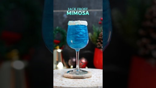 Jack Frost Mimosa 💙 🥶 #christmas #bar #cocktail #bartender #cocktails #mimosa
