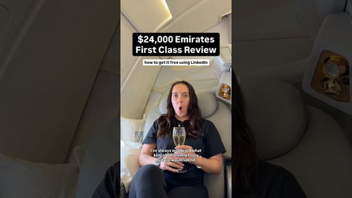 $24,000 first class Emirates for a tech keynote (I posted on LinkedIn!)