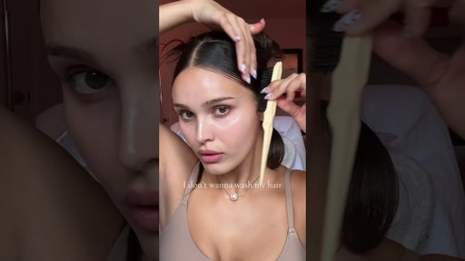 Styling greasy hair