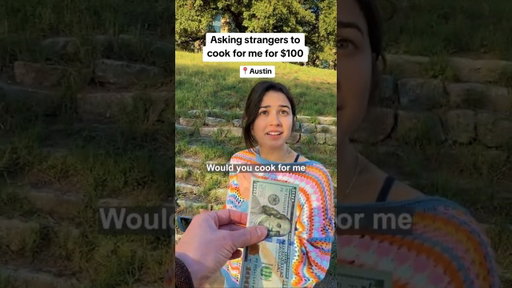 Asking strangers to cook for me for $100 until someone says yes #cookingchallenge #cooking #austin