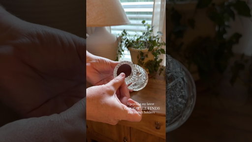 Upcycling thrifted finds into match holders