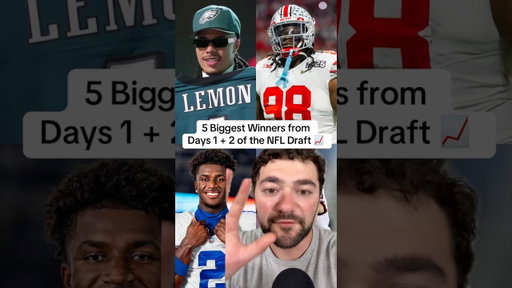 The 5 Biggest Winners + Best Picks from Days 1+2 of the NFL Draft 📈 #nfl #football #nfldraft