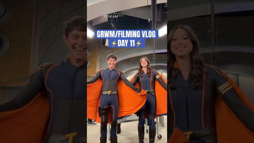 not the giggles 😭 (come to set w/ me Day 11) ⚡️  #grwm #morningroutine #vlog #bts #tv