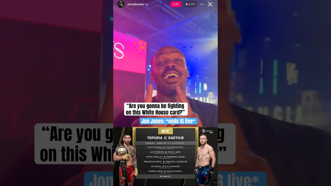Jon Jones NOT fighting on White House card 😅