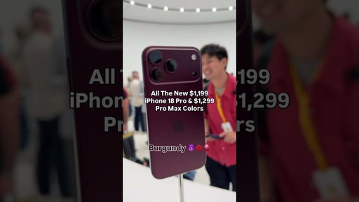 All The New $1,199 iPhone 18 Pro and $1,299 iPhone 18 Pro Max Colors
