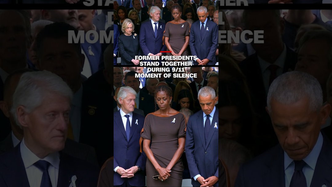 Former presidents stand together during 9/11 moment of silence