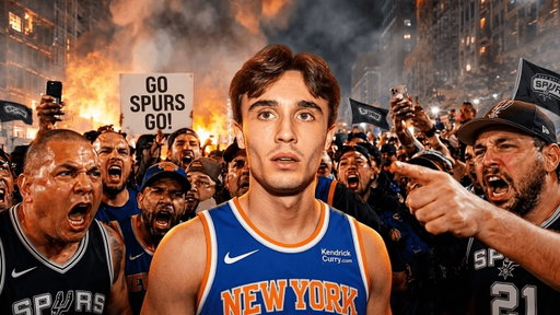Wearing a Knicks Jersey in San Antonio!