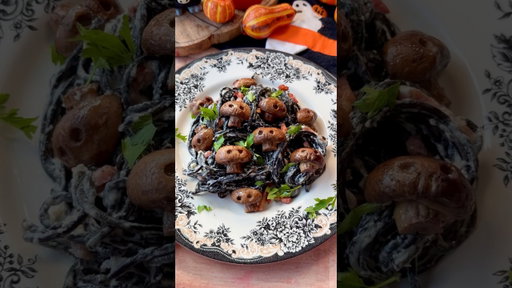 Spooky pasta ✨💀 #halloween #recetas