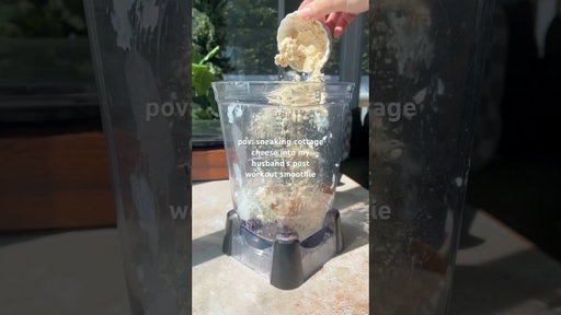 would you add cottage cheese to your smoothie?? #highprotein #easyrecipe #postworkout