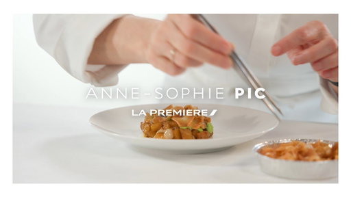A menu created by Anne-Sophie Pic, promising a sensory experience for Air France La Première