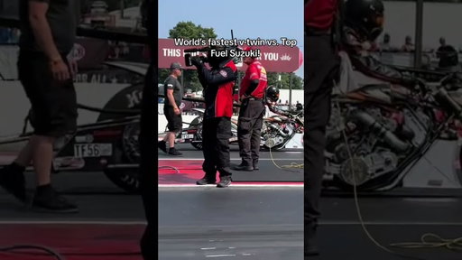 World’s Fastest V-Twin vs Top Fuel Suzuki