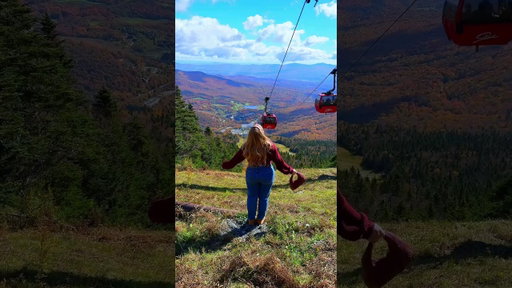 YOU NEED TO RIDE THIS GONDOLA IN AUTUMN 🍁🚠😍 #autumn #fall #gondola #vermont