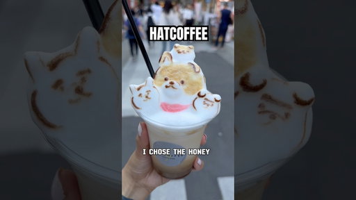 Hat Coffee Tokyo Japan - Cutest 3D latte art