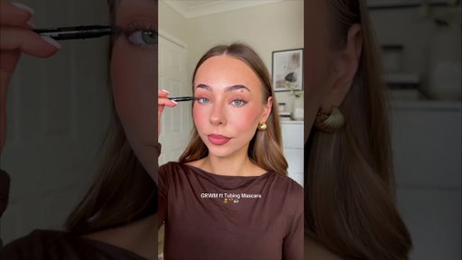 Coffee themed GRWM ☕️ #brownmascara
