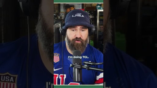 Jason Kelce dropping BIG TGL news on New Heights and Travis can’t believe it