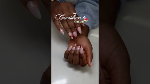 Countdown to Xmas Day 2🎄 Christmas nails 💅🏾 #vlogmas #nailart #countdowntochristmas #nailinspo