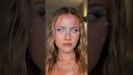 siren halloween makeup 🧜🏼‍♀️🦪🪼 #halloween #halloweenmakeup #makeup #creative