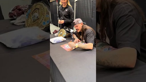 Meeting Dominik Mysterio and giving him some jerseys from my brand Dominik Mysterio WWE Fanatics WWE