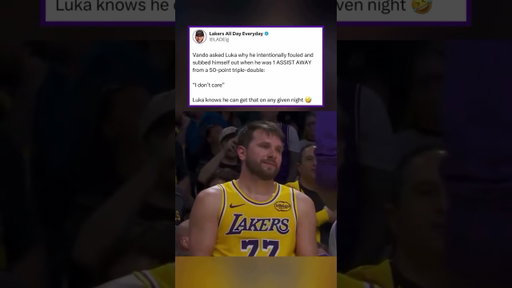 Luka knows he doesn’t need to stat pad to put up crazy numbers 🤷‍♂️💯