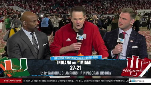 Curt Cignetti Crashes the Postgame Show to Talk National Championship | Indiana Football