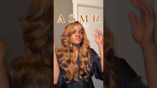 Synthetic wig install but make it #ASMR #syntheticwigs #budgetwigs