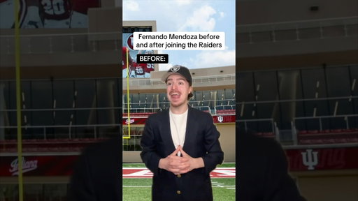 Fernando Mendoza before and after joining the Raiders😂🏈