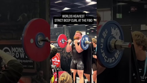 Heaviest bicep curl ever