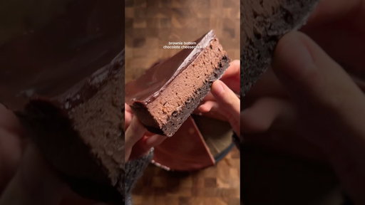 Brownie Bottom Chocolate Cheesecake #baking #cheesecake #recipe