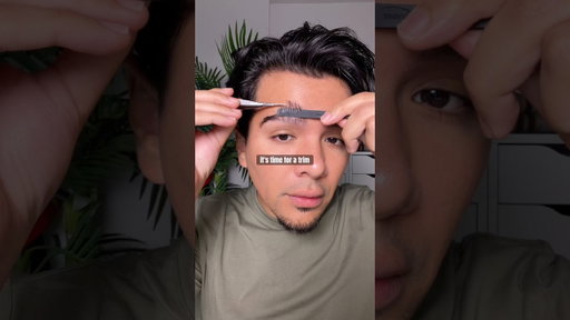 It’s time for a #asmr trim #eyebrows