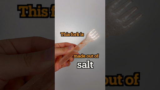 A fork made out of salt?!?!