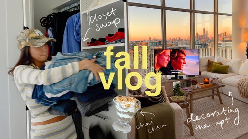 FALL VLOG: decorating my apartment & closet organization (aka seasonal swap)!