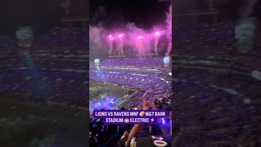 VIBES WERE UP 🆙 FOR LIONS VS RAVENS MONDAY NIGHT FOOTBALL M&T BANK WAS CRAZY 🤪🔥🏈 #lions #ravens