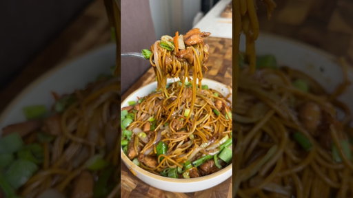 EASY 30-minute Pan Fried Chicken Noodles (Better than takeout!)