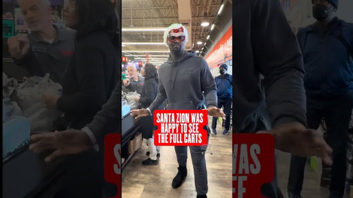 Zion Williamson hosts holiday shopping spree at Rouses markets #pelicans #nba #shorts