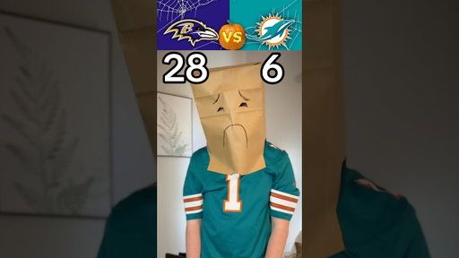 RAVENS VS DOLPHINS RECAP🤣🎃🏈 #nfl #football #ravens #dolphins #skit #funny