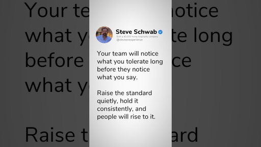 Actions speak louder than speeches. #leadershiplessons  #WorkplaceStandards #propertymanagement