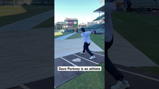 Bad shoulder an all, ​⁠@DavePortnoy can still swing the bat.