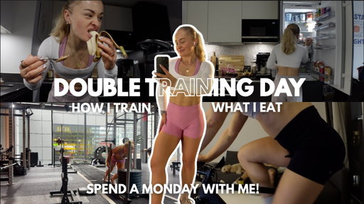 DOUBLE TRAINING DAY + what i eat, come to the gym with me & monday reset food shop!!