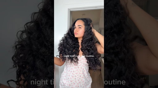 Nighttime curly hair routine 🌙🛁 #curlyhair #healthyhair #asmr #pacificapartner